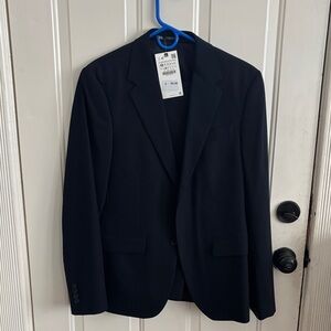 Zara Navy Blue Slim Fit Suit Jacket and Pants - new with tags!